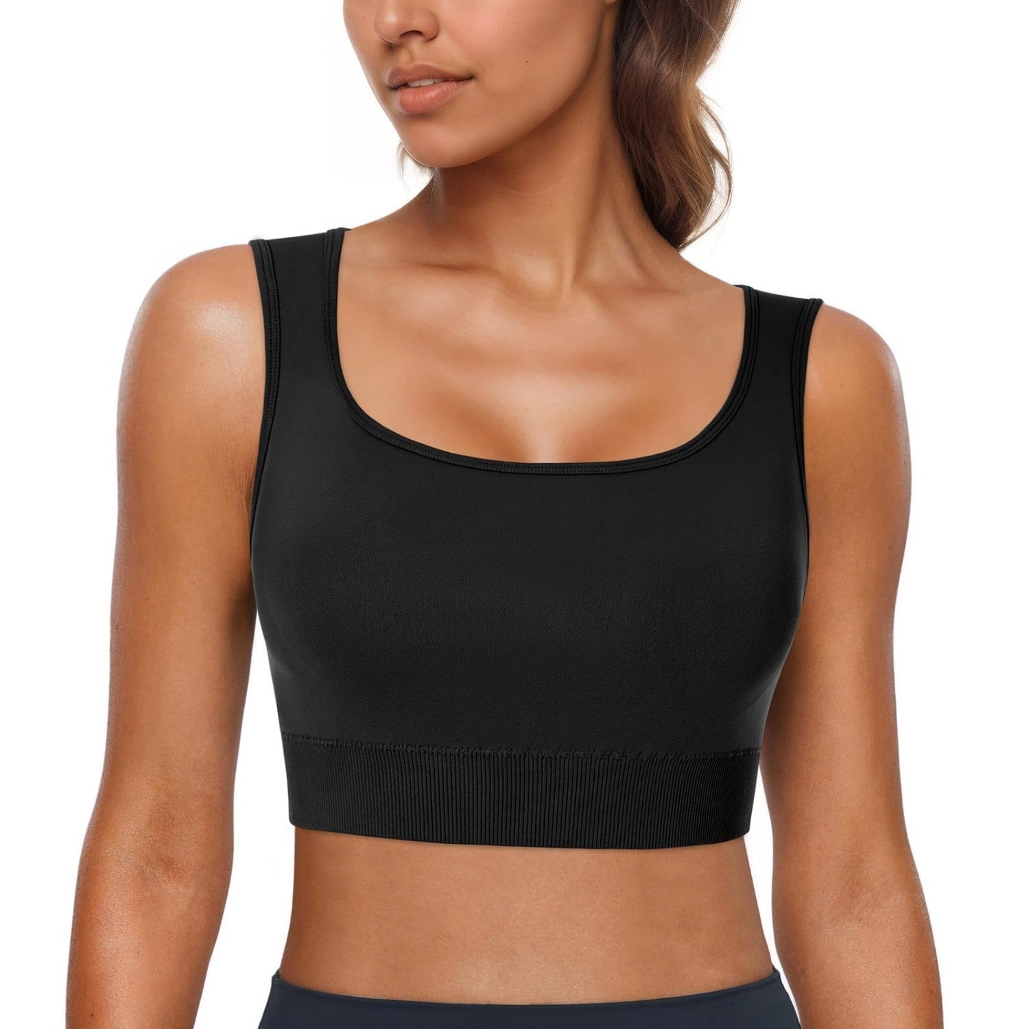 Womens Sport Bras Removable Padded Workout Yoga Gym Running Crop Tank Top