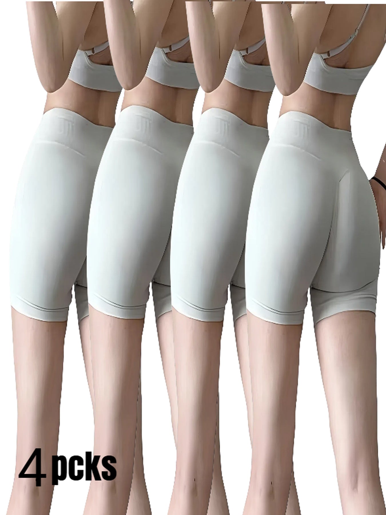 4-Pack Workout Yoga Shorts High-Waiste  Booty-Lifting Gym & Running