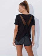 Women's Workout T-Shirt - Breathable Quick-Dry For Gym & Running