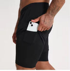 Gym Clothing Men Quick Dry 2 In 1 Gym Shorts Men Polyester Spandex Breathable Shorts Men Liner Running Fitness Shorts