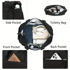 Women's Travel Duffel Bag, Sports Gym Yoga Duffel Bag Weekender Overnight Totes Bag