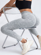 V Back Scrunch Butt Workout Leggings Women Seamless Gym Yoga Leggings High Waist