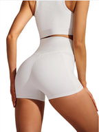 Women's High-Waisted Yoga Shorts - Breathable Workout Shorts For Running & Gym