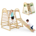6-in-1 Wooden Kids Jungle Gym Playset