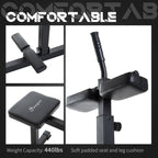 Steel Seated Calf Raise Machine Adjustable Leg Press Strength Training Gym Black